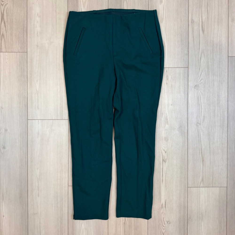 Chicos Brigette So Slimming Pull On Pants Emerald Green Size 1.5 US 10 570312525
